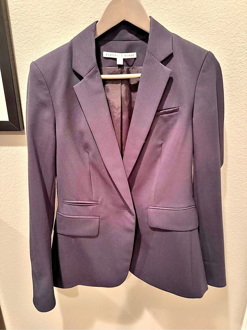 Veronica Beard Classic Dickey Jacket Tailored Blazer in Navy Blue Size 2 Like Ne